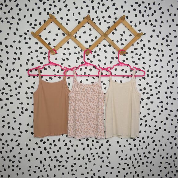 Victory Heart Neutral Ribbed Cami Girls Tank Top Set - Picture 3 of 7